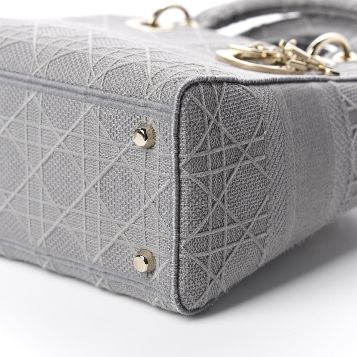 Canvas Embroidered Cannage Medium Lady D-Lite Gray