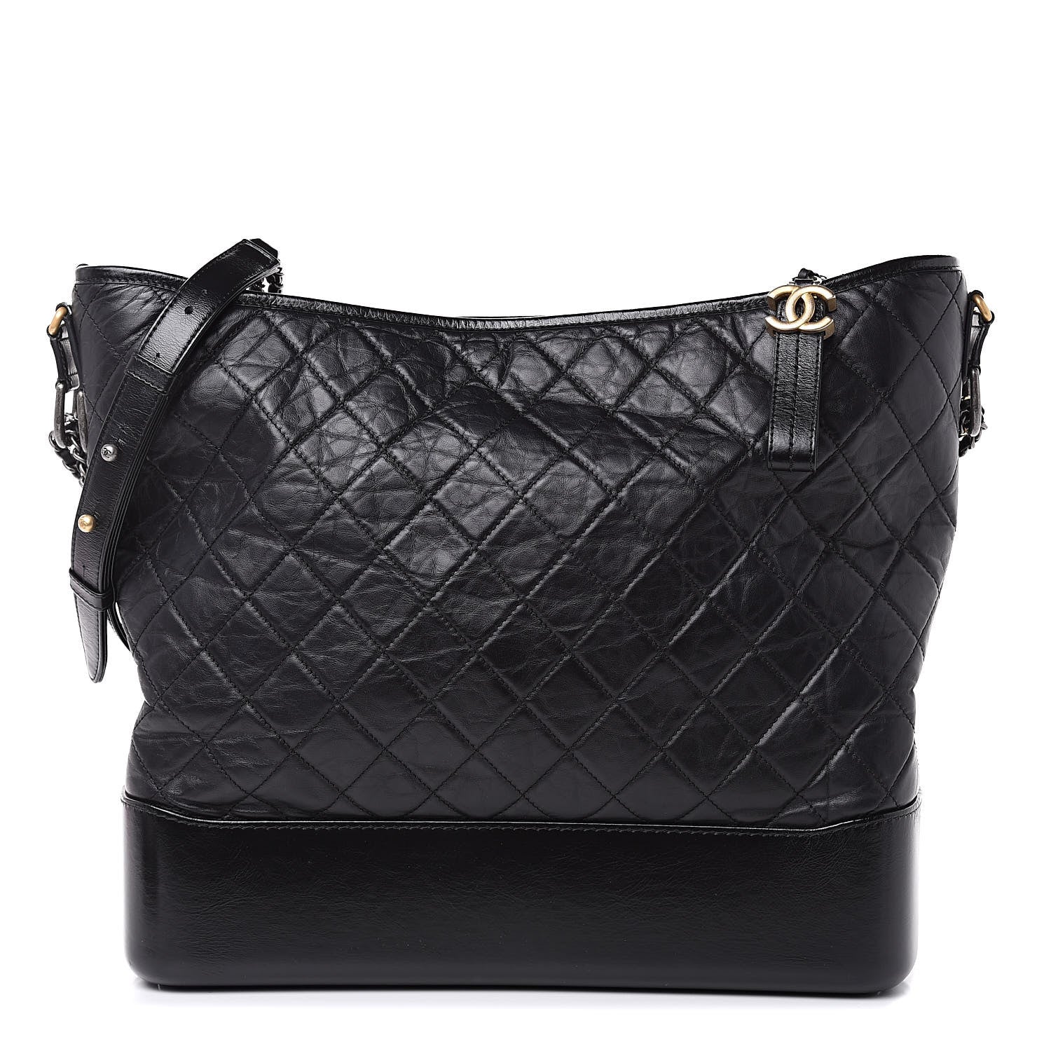 Chanel Aged Calfskin Quilted Maxi Gabrielle Hobo Black 1 of 11