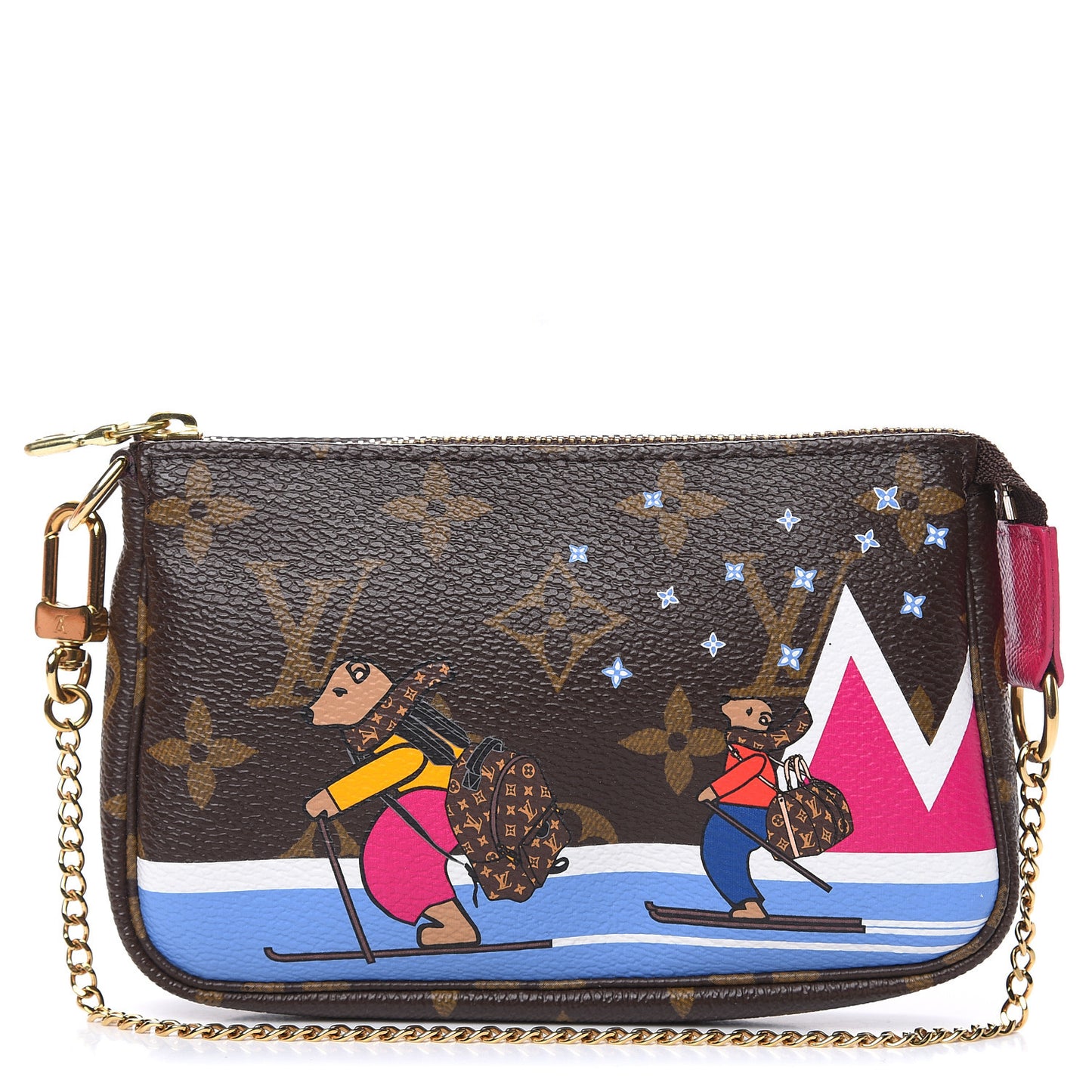 Monogram 2018 Christmas Animation Mini Bears Pochette Accessories