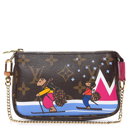 Louis Vuitton Monogram 2018 Christmas Animation Mini Bears Pochette Accessories 1 of 8