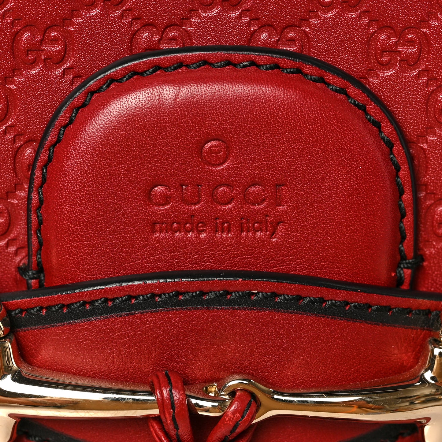 Microguccissima Medium Emily Chain Shoulder Bag Red