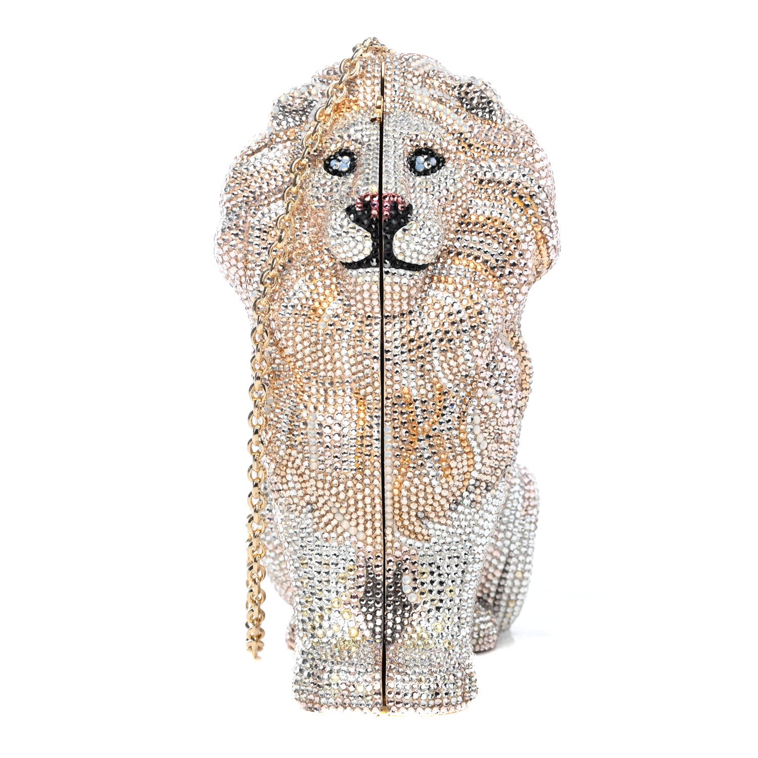 Judith Leiber Swarovski Crystal Lion Minaudiere Clutch Champagne Multicolor 1 of 4