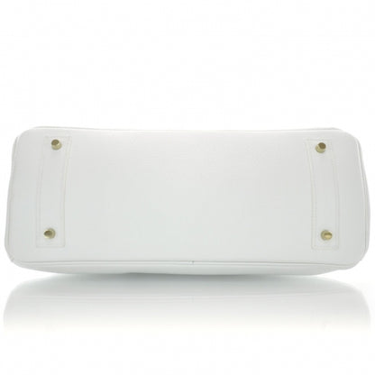 Hermes Taurillon Clemence JPG Shoulder Birkin II 42 White 6 of 10
