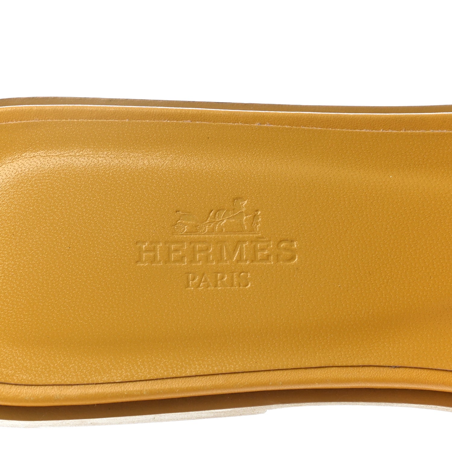 Hermes Box Calfskin Oran Sandals 38 Jaune Citron 7 of 8