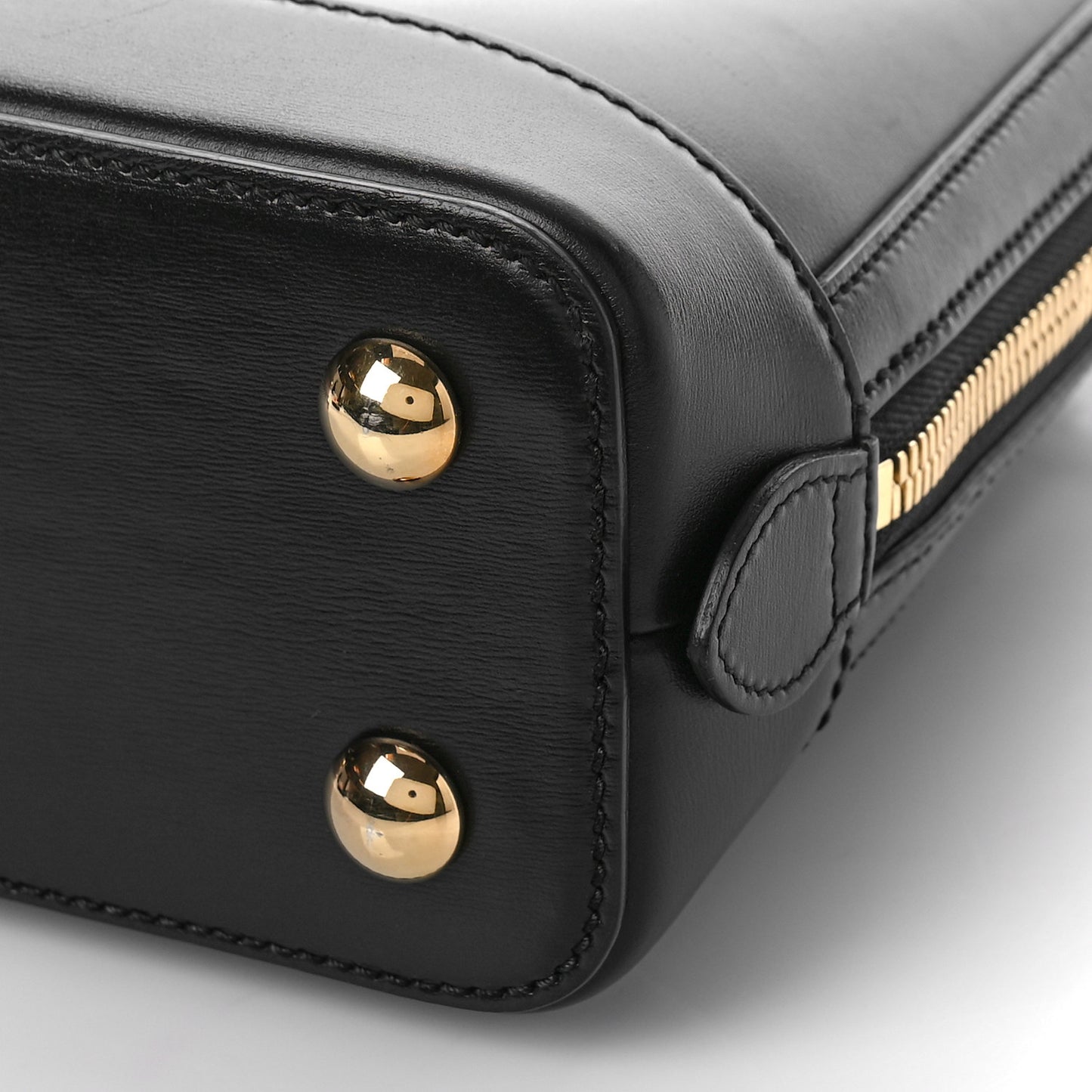 Boarded Plutone Calfskin Small Horsebit 1955 Top Handle Bag Black