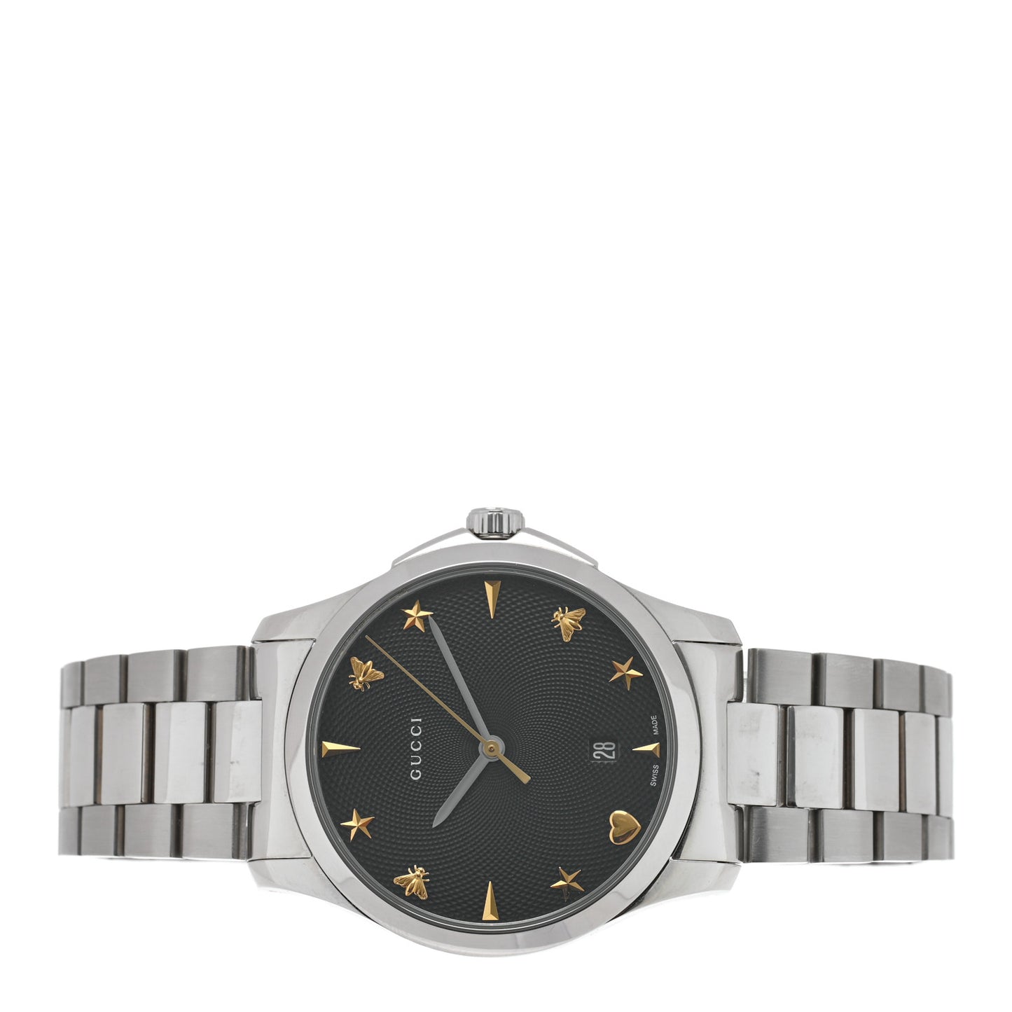 Stainless Steel 38mm G-Timeless Charm Quartz Watch Black