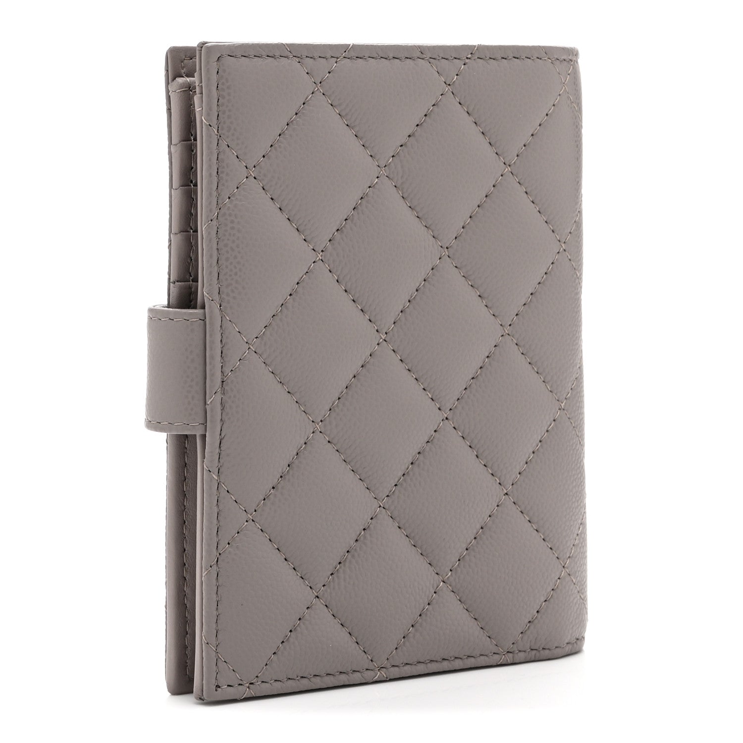 Chanel Caviar Quilted Passport Holder Grey 3 of 12