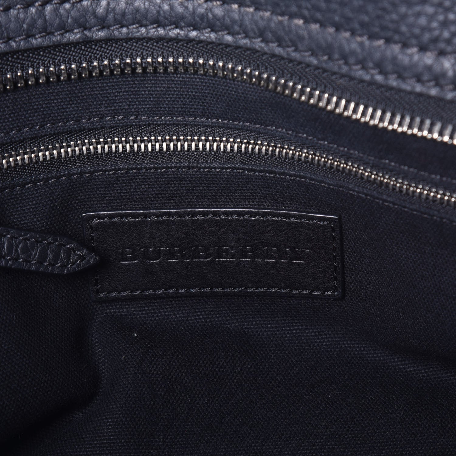 Burberry Canvas Mega Check Grained Calfskin Medium Harcourt Satchel Black 7 of 10