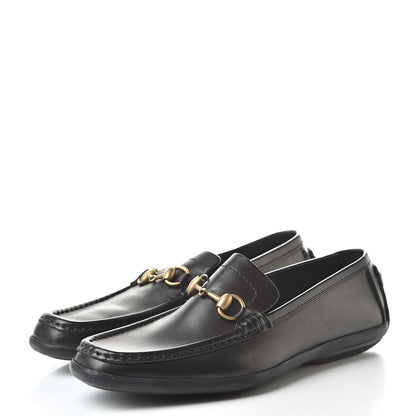 Gucci Calfskin Mens Horsebit Driver Loafers 8 Black 3 of 12