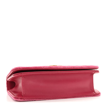 Gucci Velvet Matelasse Love Embroidered GG Marmont Mini Bag Light Raspberry Rose 4 of 11