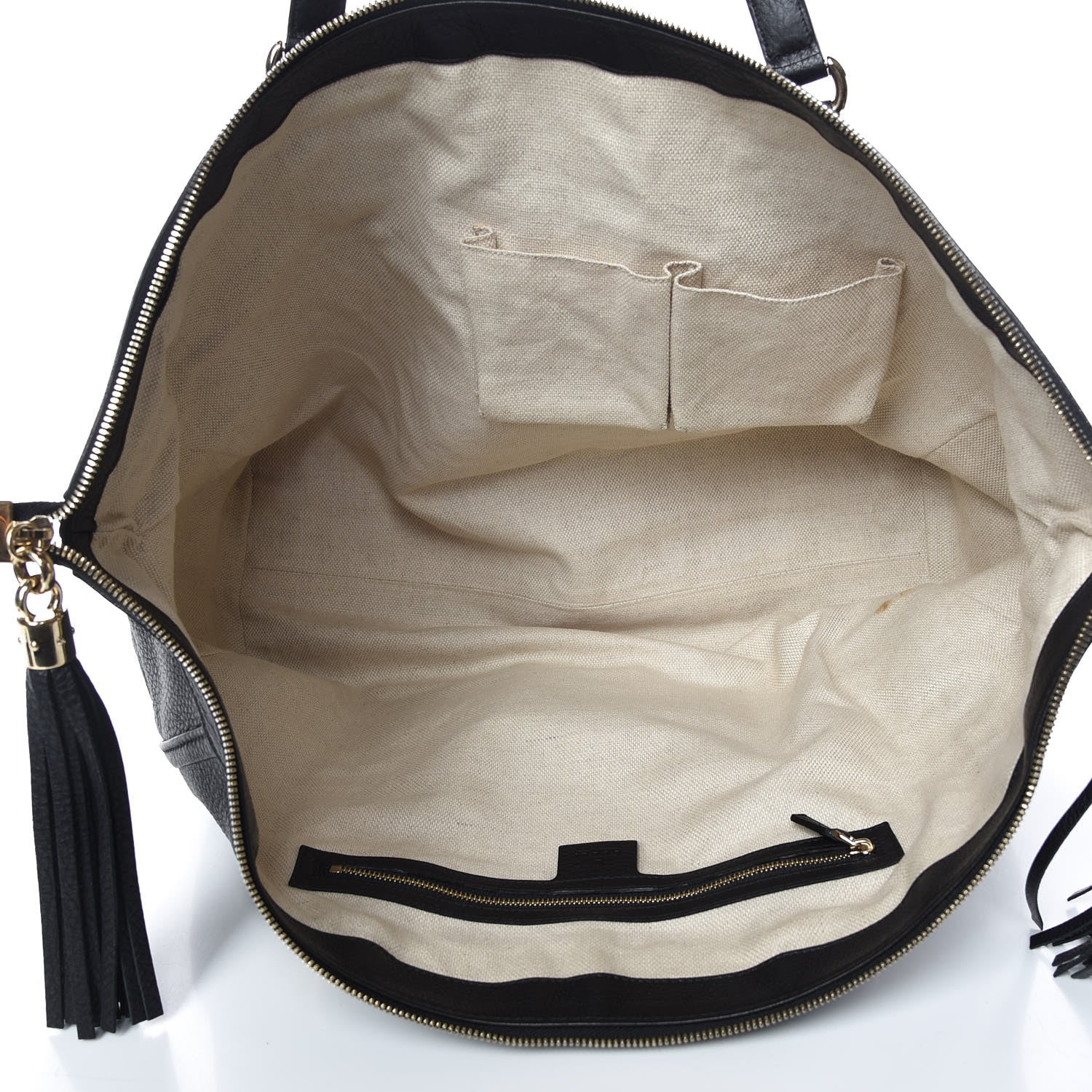 Gucci Pebbled Calfskin Large Soho Top Handle Bag Black 6 of 11