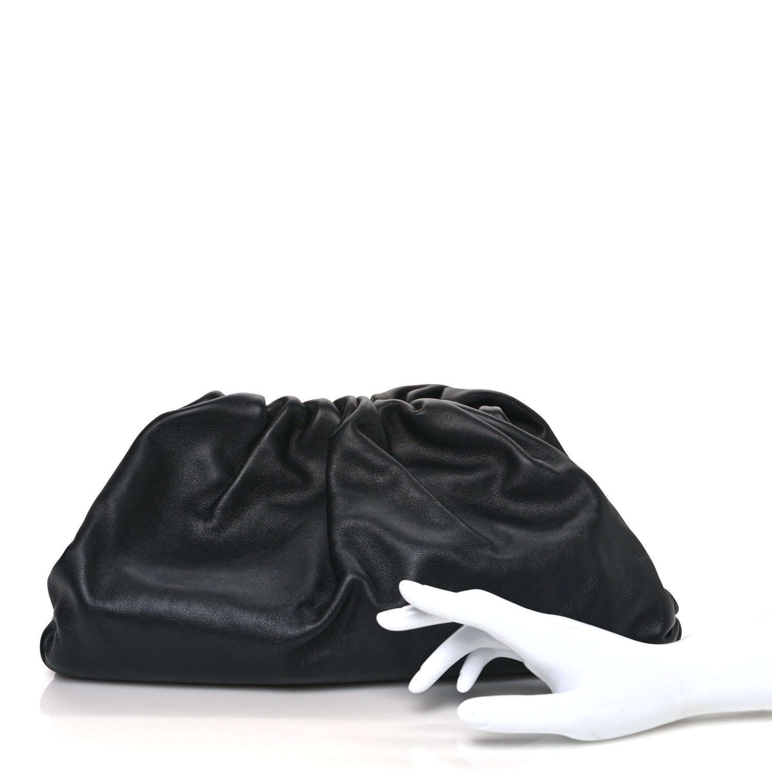 Bottega Veneta Smooth Butter Calf The Pouch Oversized Clutch Black 1 of 11