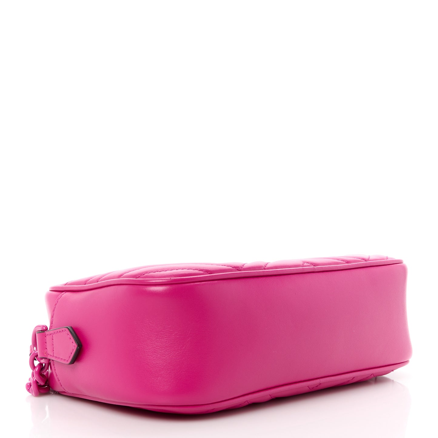 Calfskin Matelasse Monochrome Small GG Marmont Chain Shoulder Bag Classic Fuxia