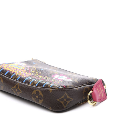 Louis Vuitton Monogram 2020 Christmas Animation Roller Coaster Mini Pochette Accessories Pivoine 6 of 9