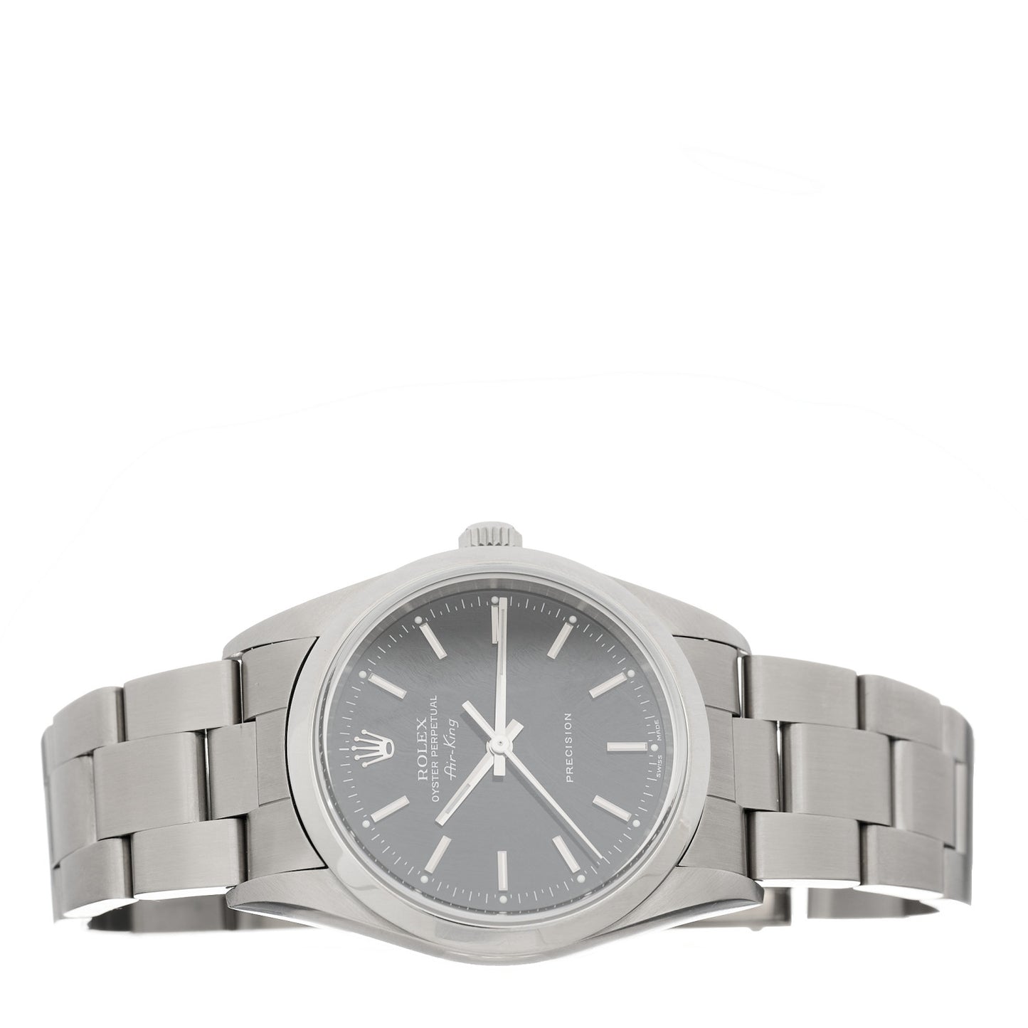 Stainless Steel 34mm Air-King Oyster Perpetual Precision Watch Black 14000M