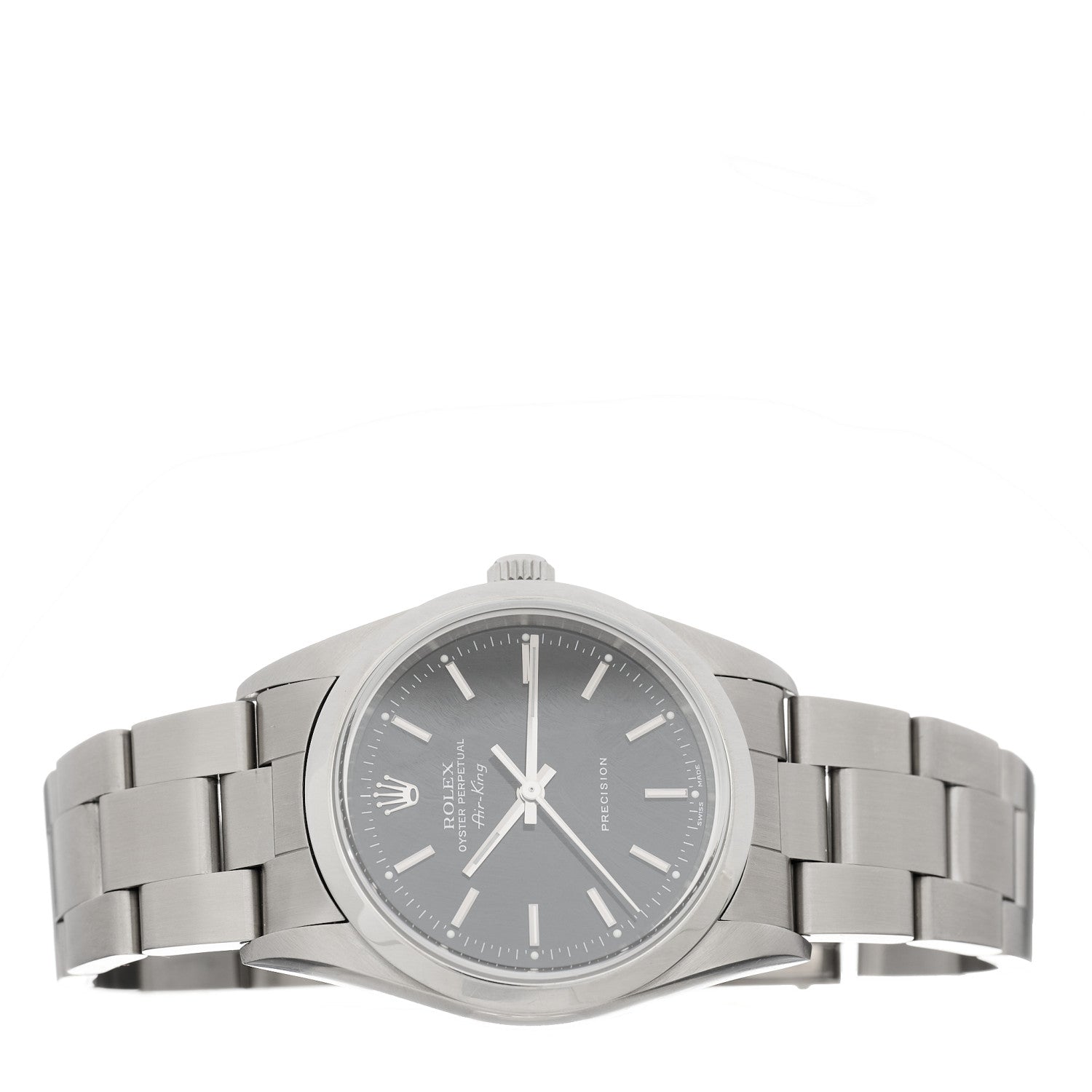 Rolex Stainless Steel 34mm Air-King Oyster Perpetual Precision Watch Black 14000M 2 of 4