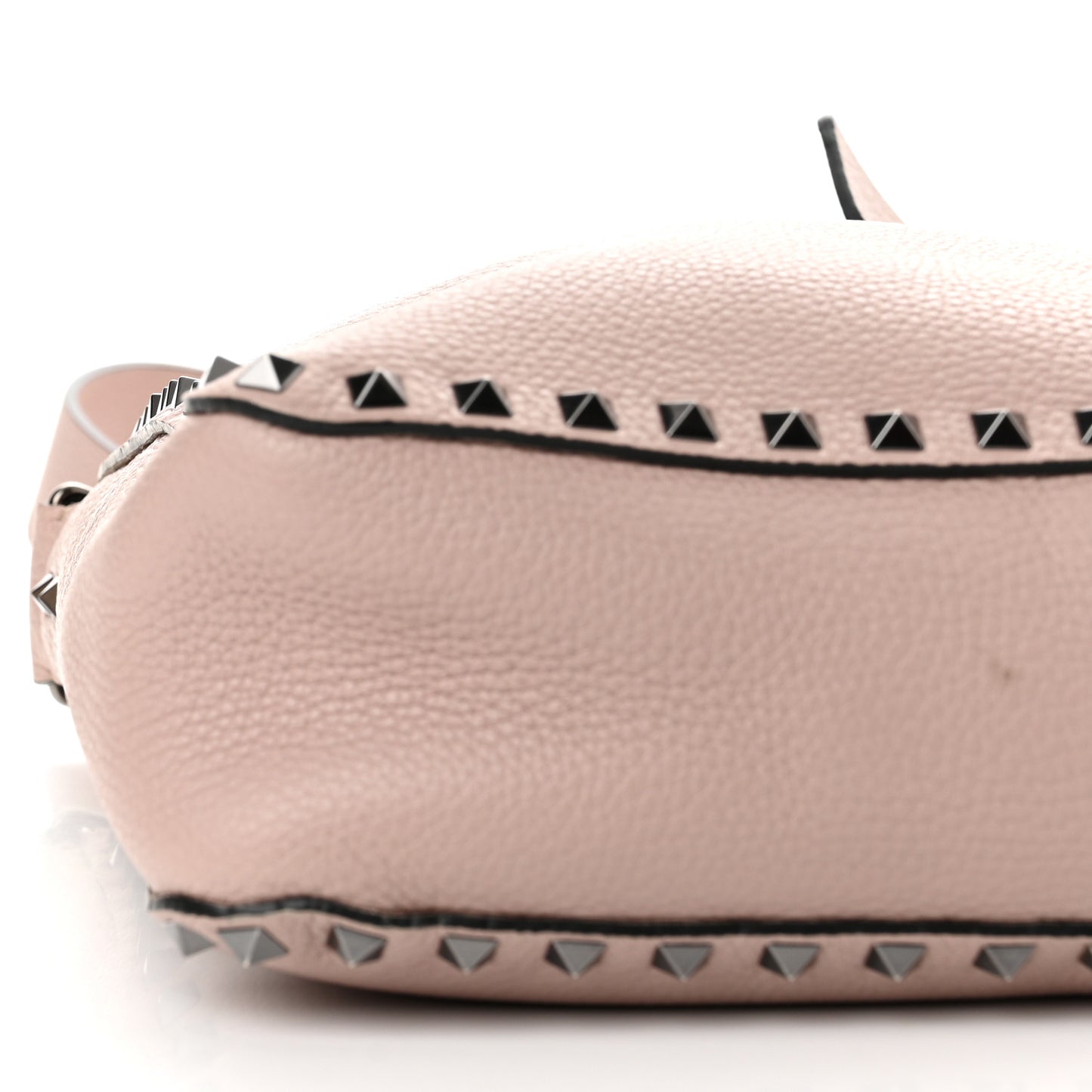 Pebbled Calfskin Small Rockstud Flip-Lock Messenger Bag Poudre