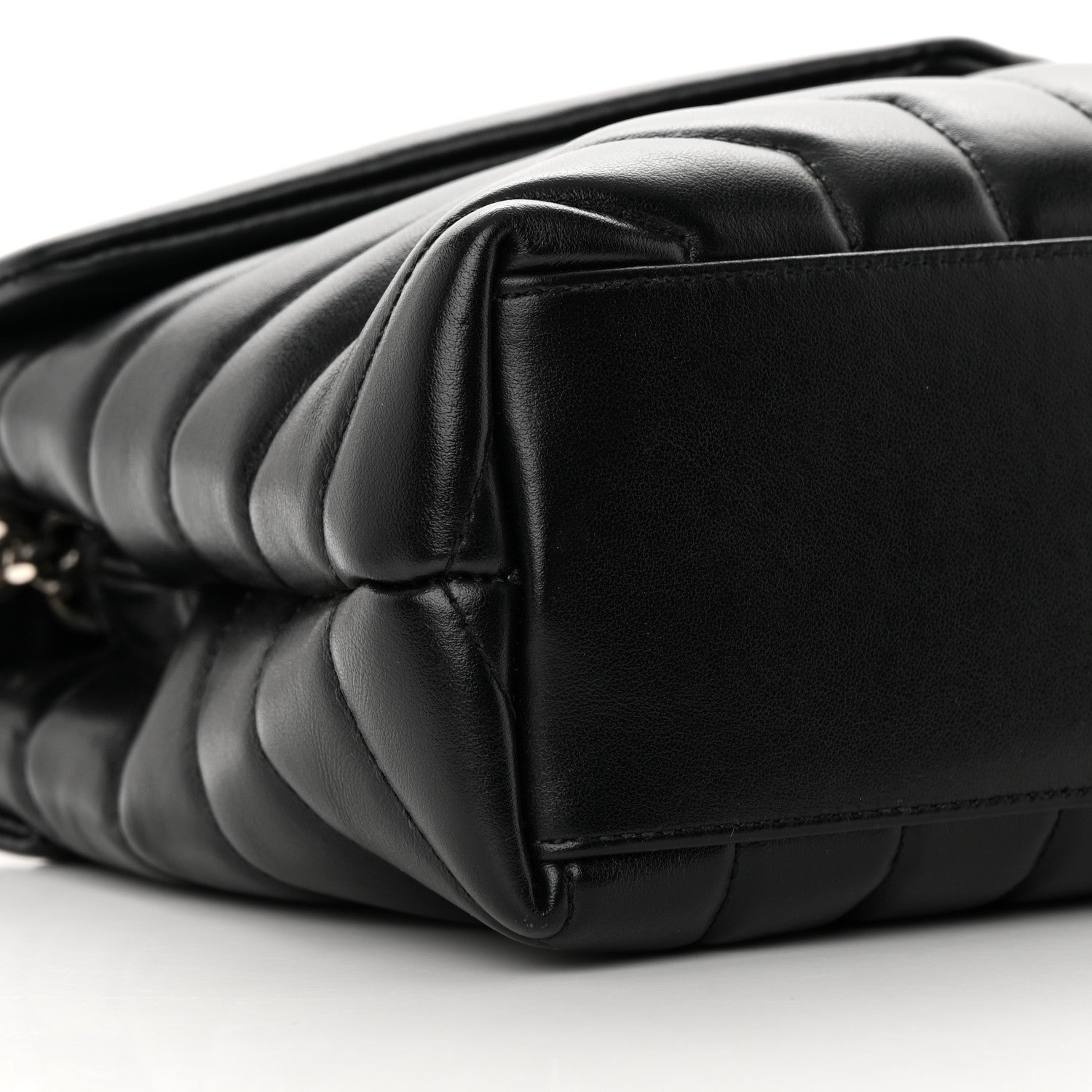 Saint Laurent Calfskin Y Quilted Monogram Small Loulou Chain Satchel Black 10 of 13
