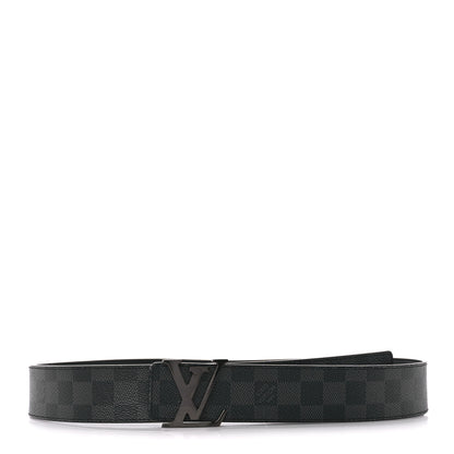 Louis Vuitton Damier Graphite 40mm LV Initiales Belt 90/36 1 of 6