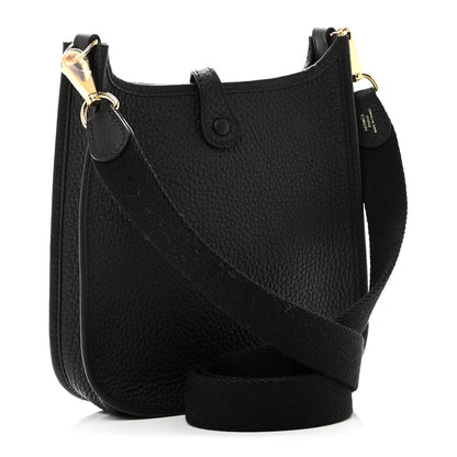 Hermes Taurillon Clemence Evelyne TPM Black 3 of 11
