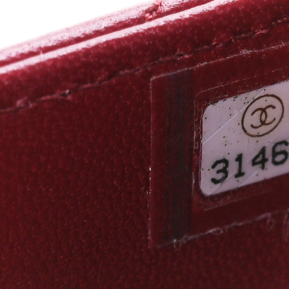 Chanel Lambskin Quilted Box Of Secrets Card Holder With Chain Burgundy 7 of 11