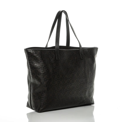 Gucci Calfskin Horsebit Embossed Large Tote Dark Brown 3 of 7