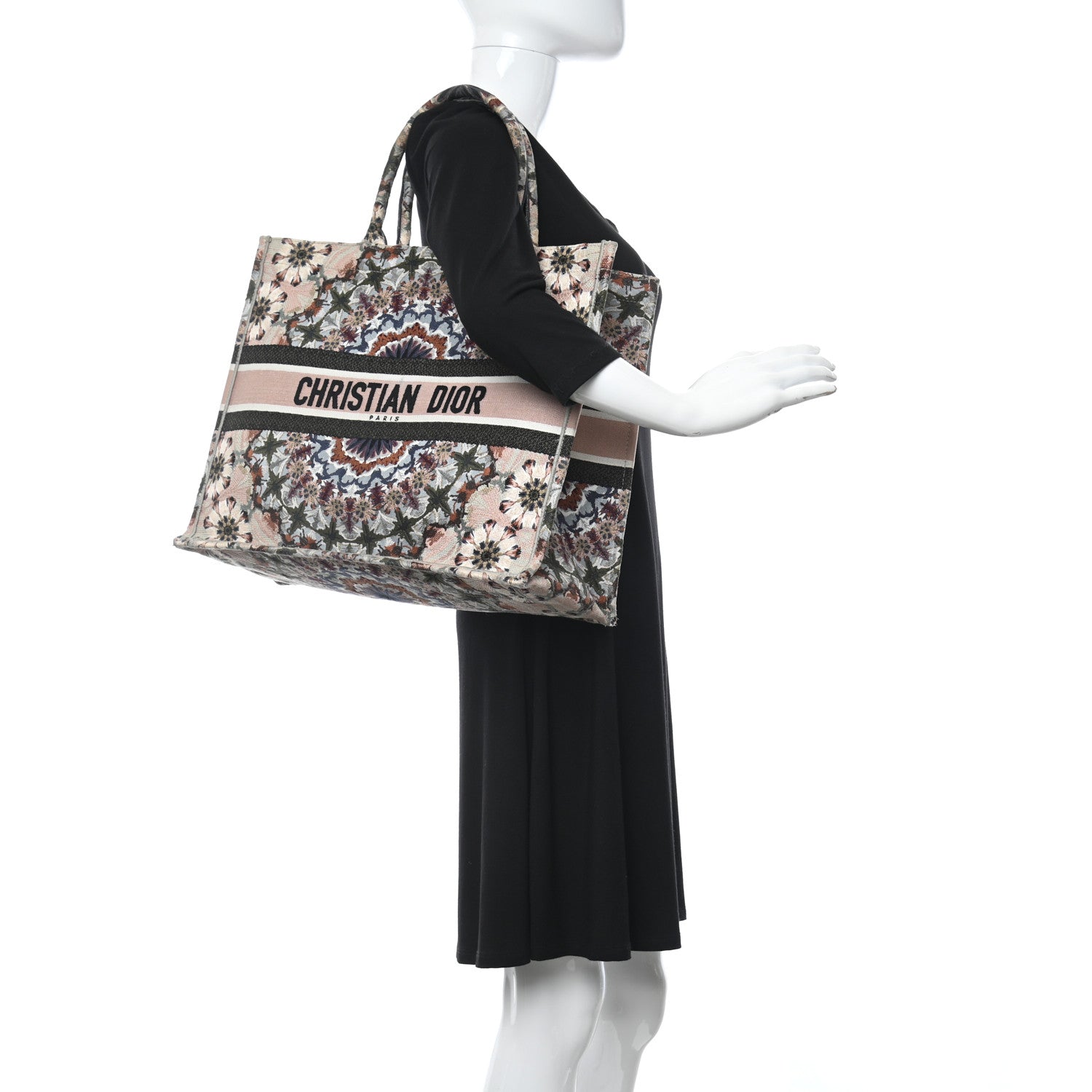 Christian Dior Canvas Embroidered Large KaleiDioroscopic Book Tote Multicolor 2 of 10