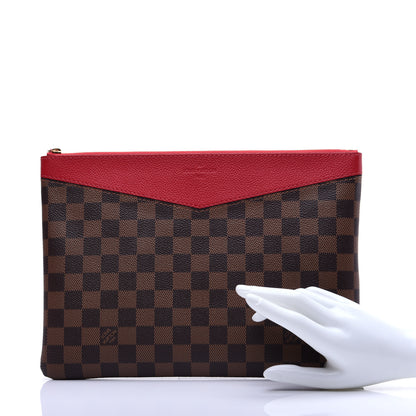 Louis Vuitton Damier Ebene Daily Pouch Scarlet 2 of 11