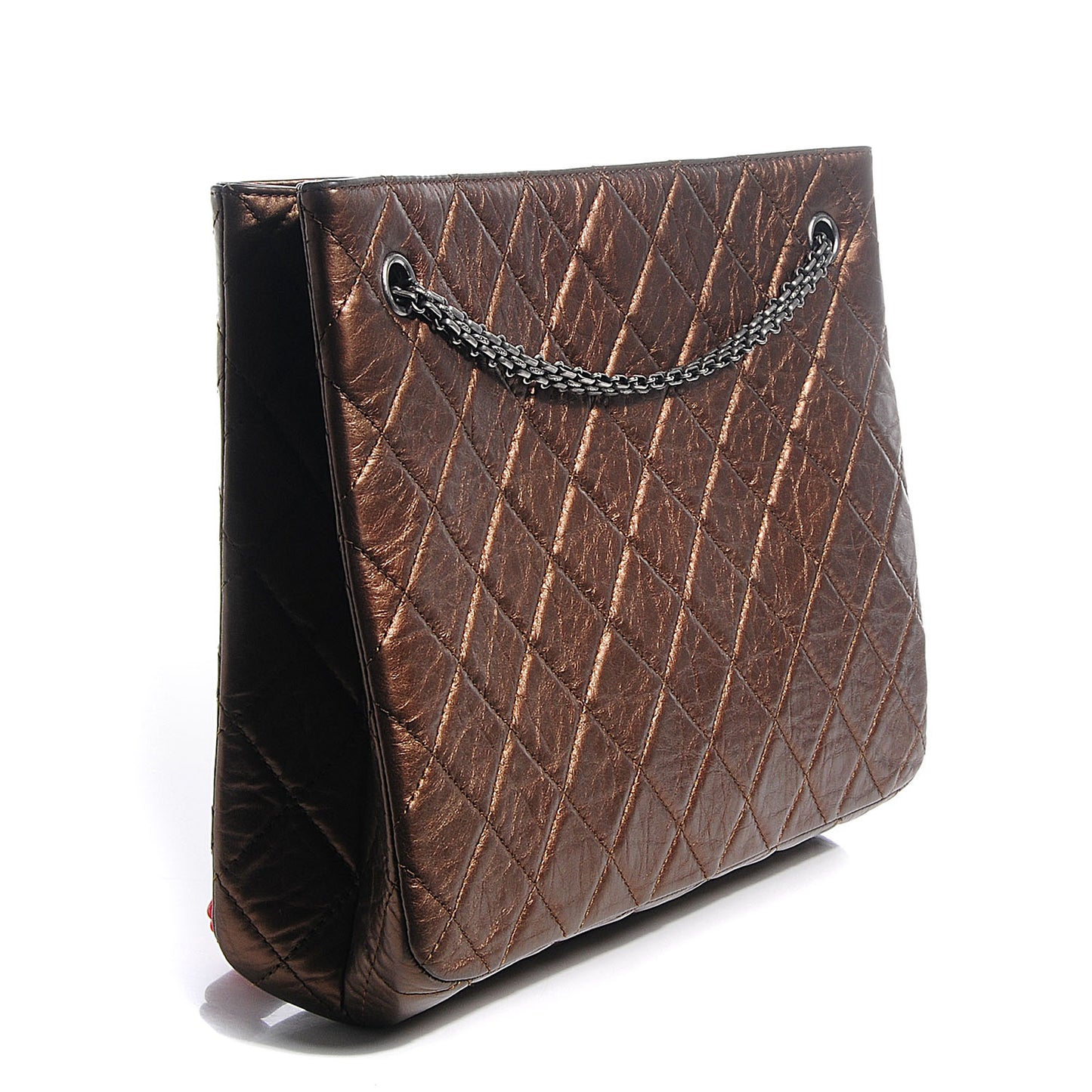 Aged Calfskin Reissue 2.55 Tote Bronze