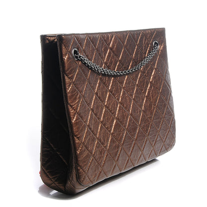 Chanel Aged Calfskin Reissue 2.55 Tote Bronze 3 of 7