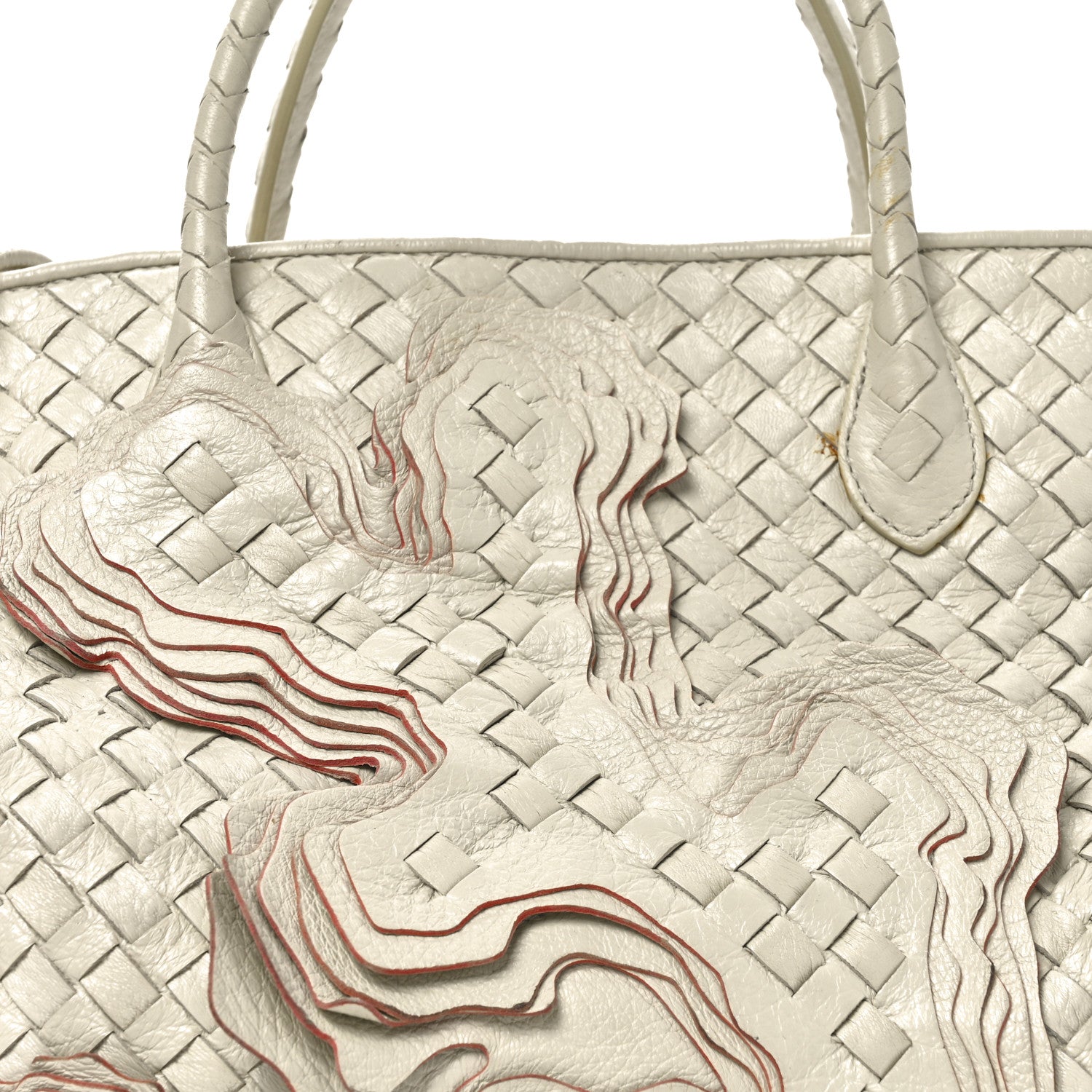 Bottega Veneta Nappa Intrecciato Embroidered Trim Tote Marmo 10 of 12