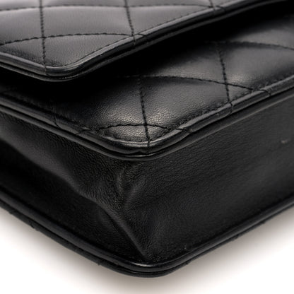 Chanel Lambskin Quilted Wallet On Chain WOC Black 9 of 10