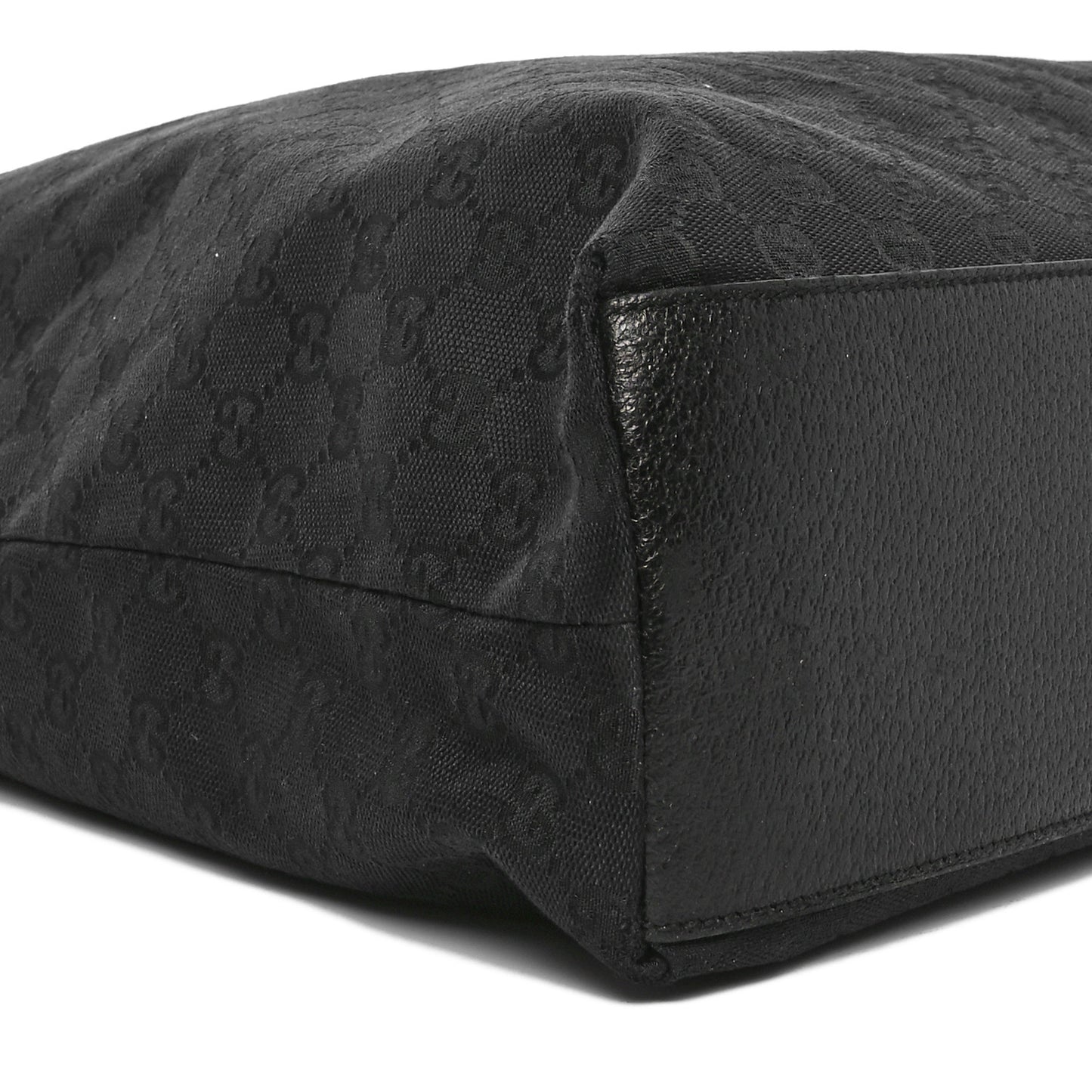 GG Monogram Large Web Handle Vertical Tote Black