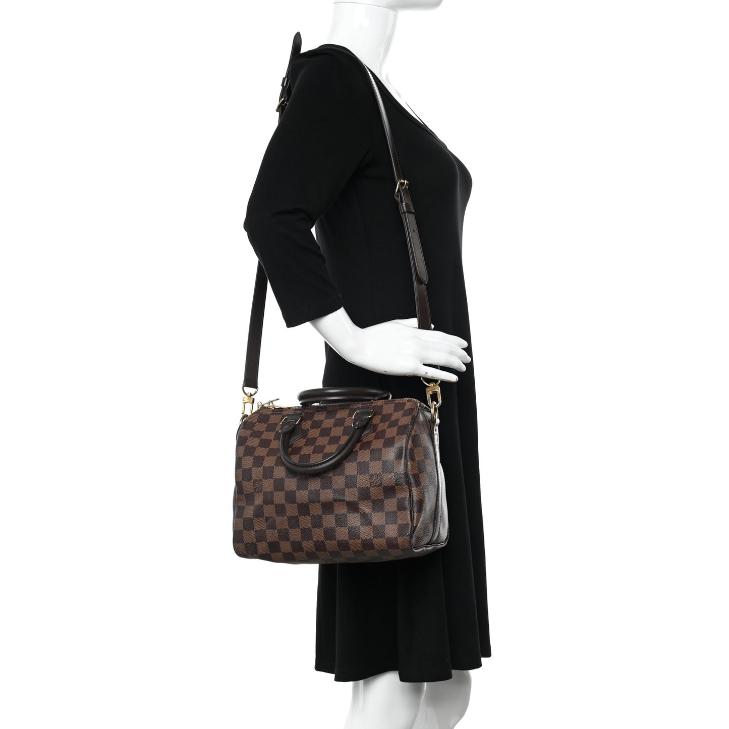 Damier Ebene Speedy Bandouliere 25