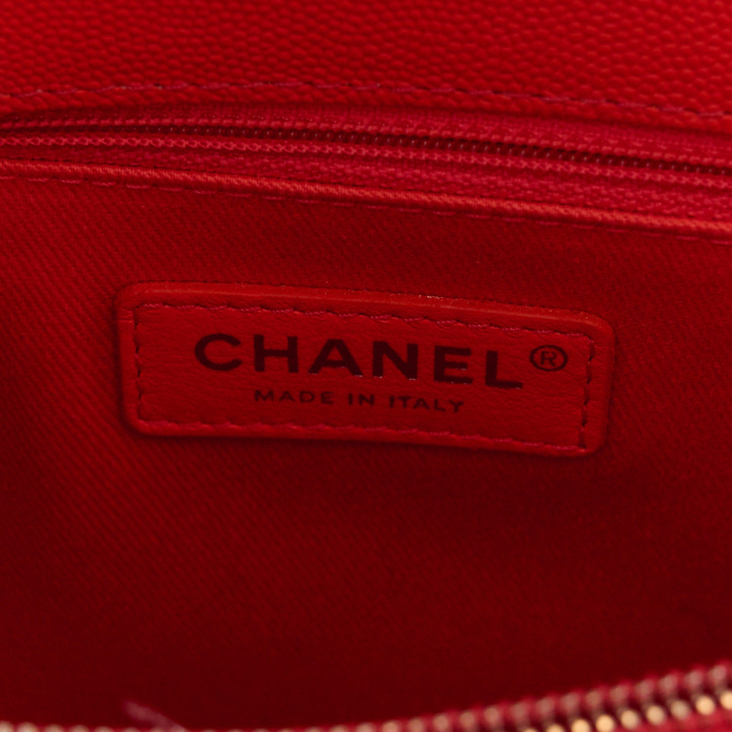 Caviar Chevron Quilted Small Coco Handle Flap Coral