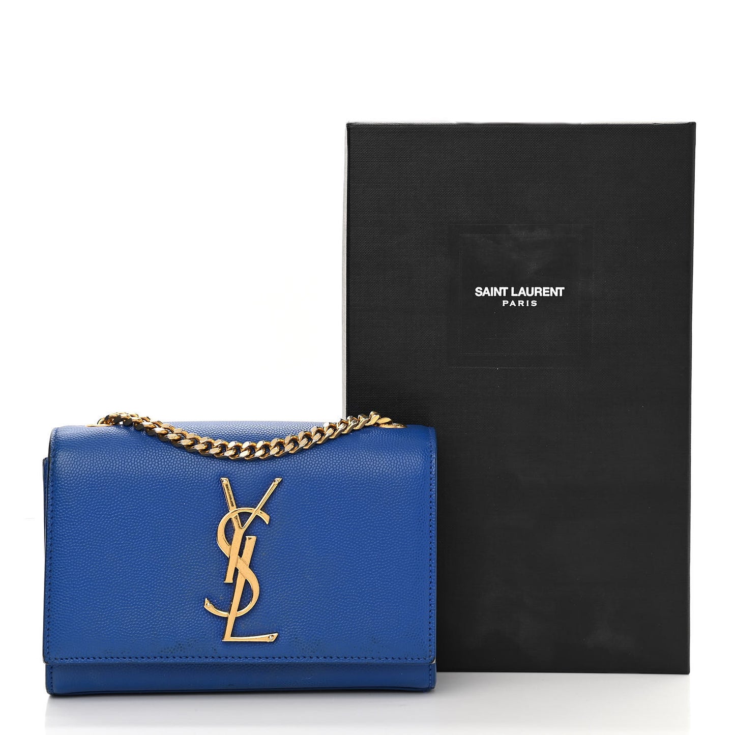 Grain De Poudre Small Classic Monogram Kate Satchel Royal Blue