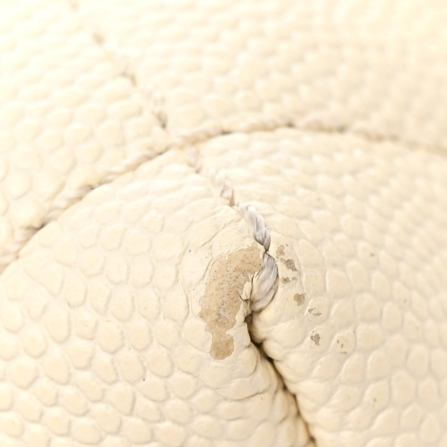 Caviar Elaphe Quilted Small Coco Handle Flap Ivory