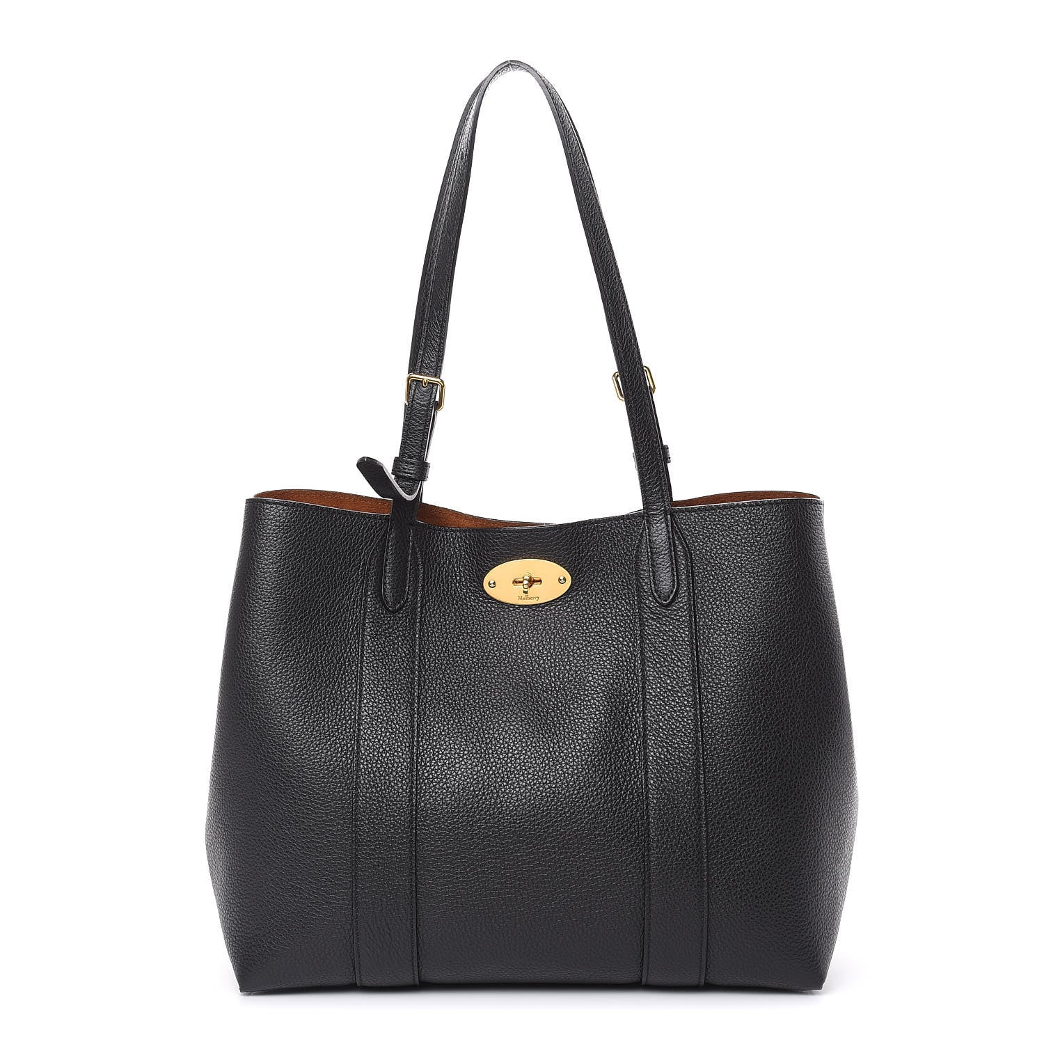 Mulberry Small Classic Grain Bayswater Tote Black 1 of 9