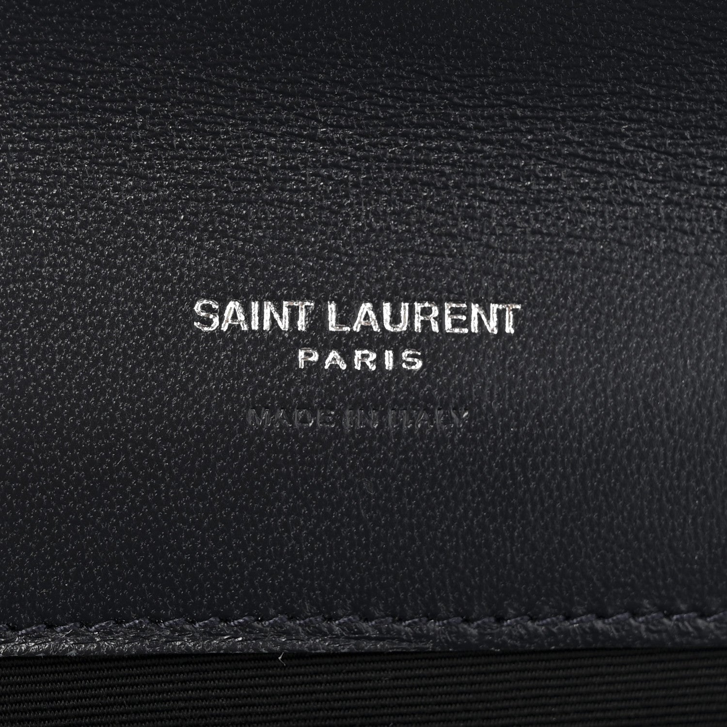 Saint Laurent Lambskin Matelasse Chevron Monogram Cassandre Flap Pouch Navy 6 of 8
