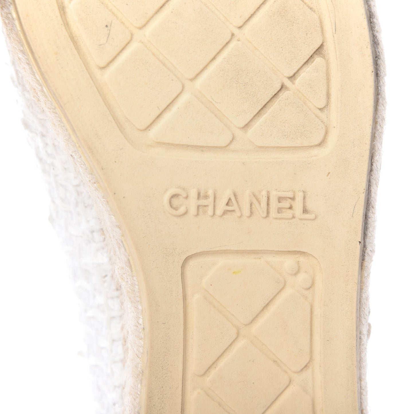 Tweed Patent CC Espadrilles 36 White