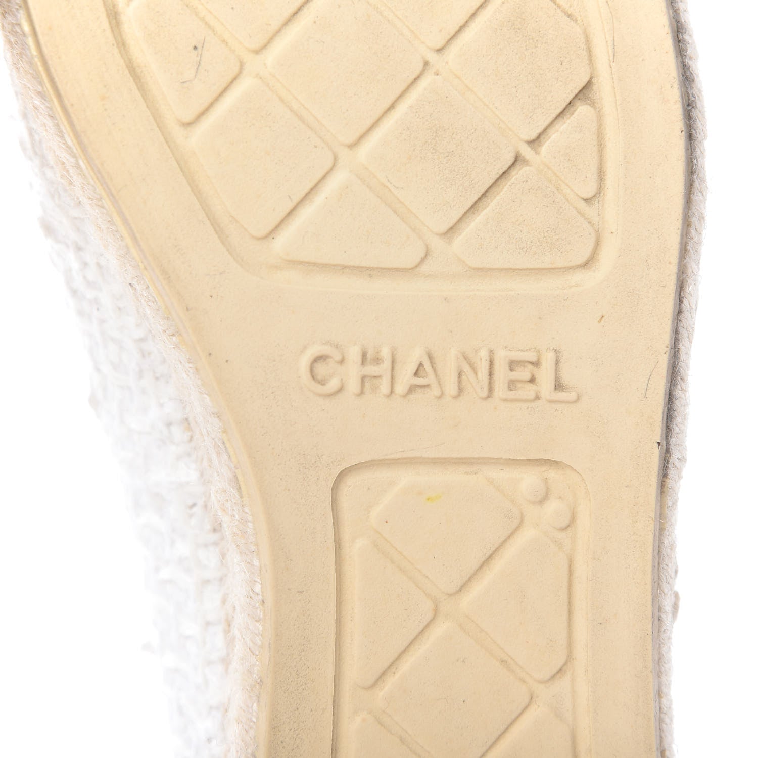 Chanel Tweed Patent CC Espadrilles 36 White 8 of 10