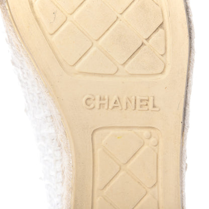 Chanel Tweed Patent CC Espadrilles 36 White 8 of 10