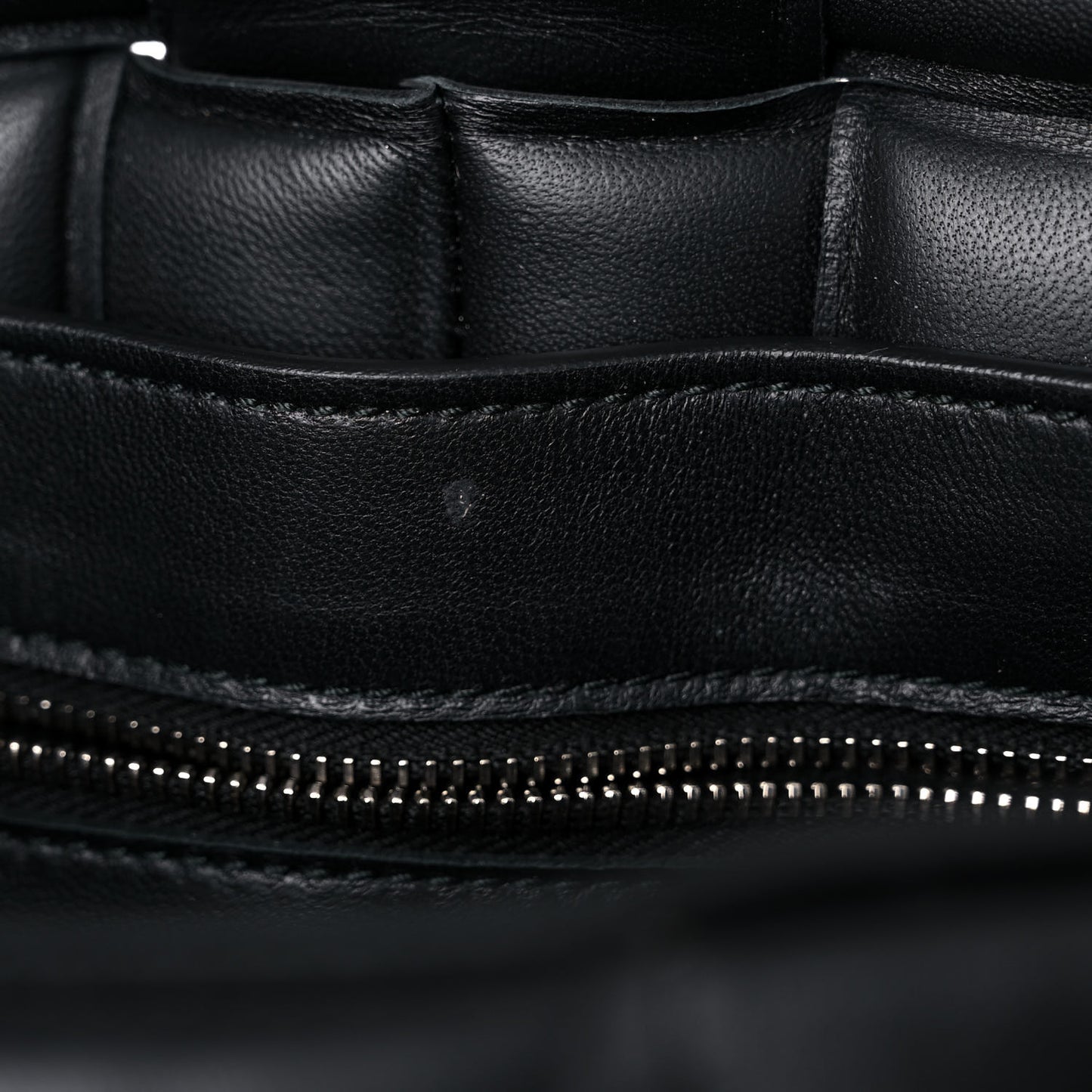 Nappa Maxi Intreccio Padded Cassette Crossbody Bag Black
