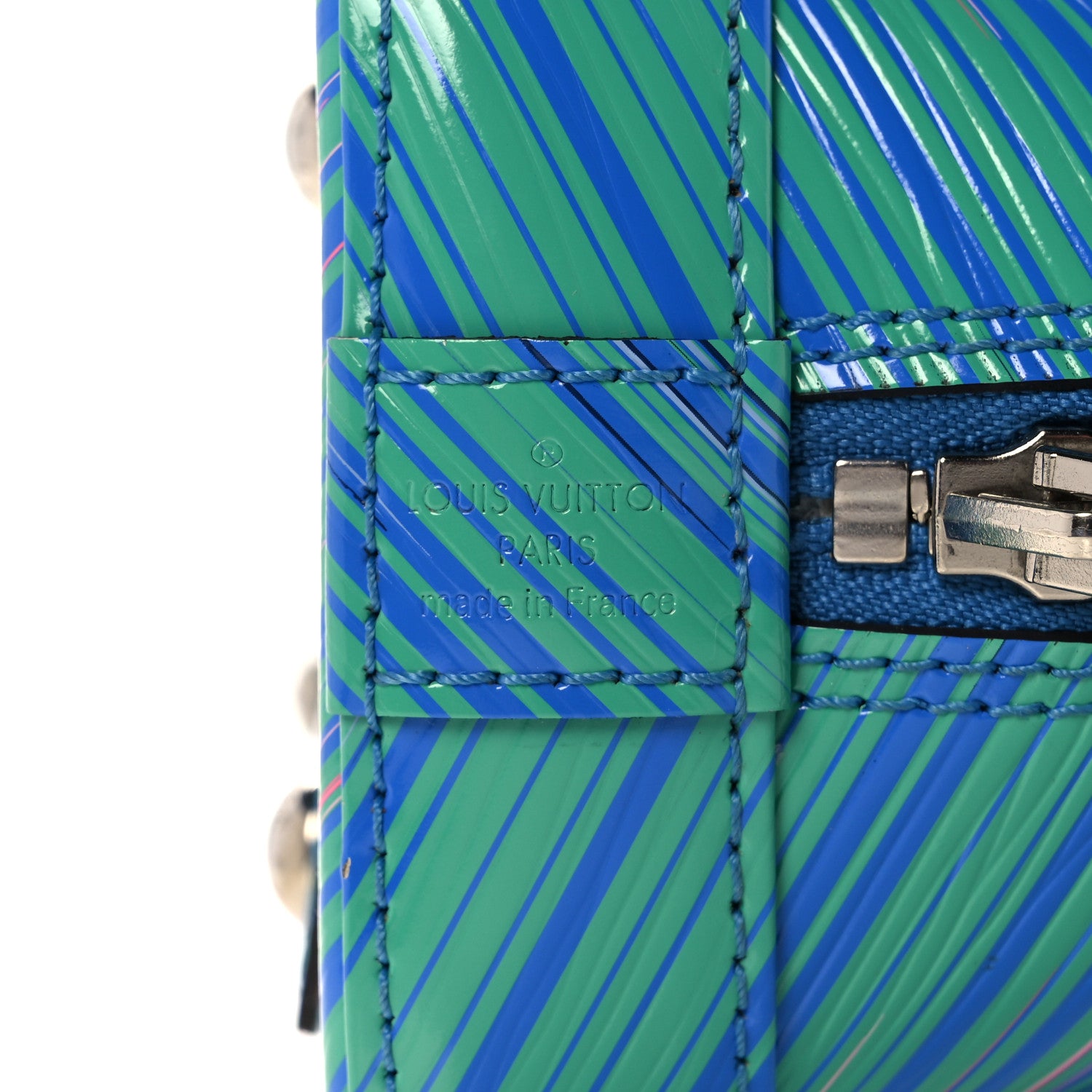 Louis Vuitton Epi Tropical Alma BB Blue Rose 5 of 8