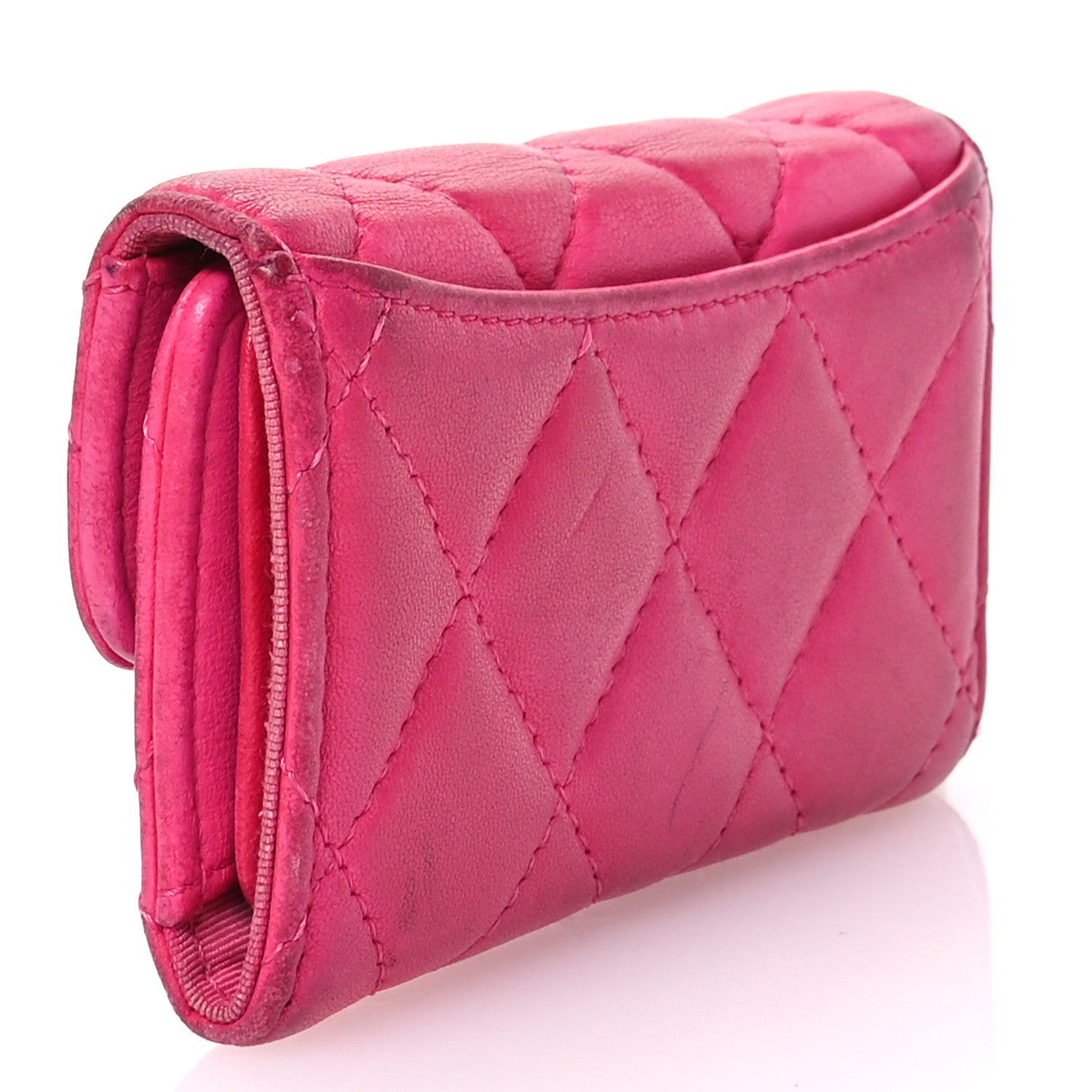 Chanel Lambskin Quilted 6 Key Holder Fuchsia 3 of 9