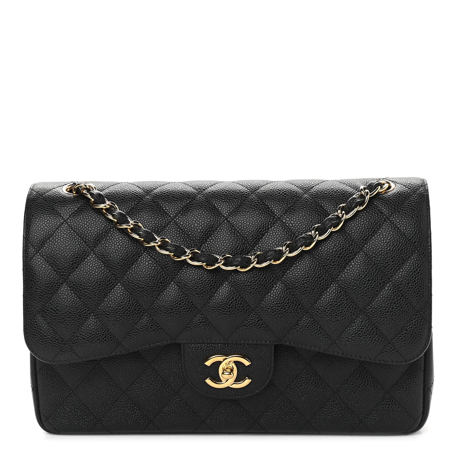 Chanel Caviar Quilted Jumbo Double Flap Black 1 of 9
