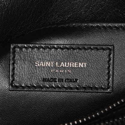 Saint Laurent Calfskin Matelasse Diamond Quilted Monogram Medium College Bag Black 7 of 9