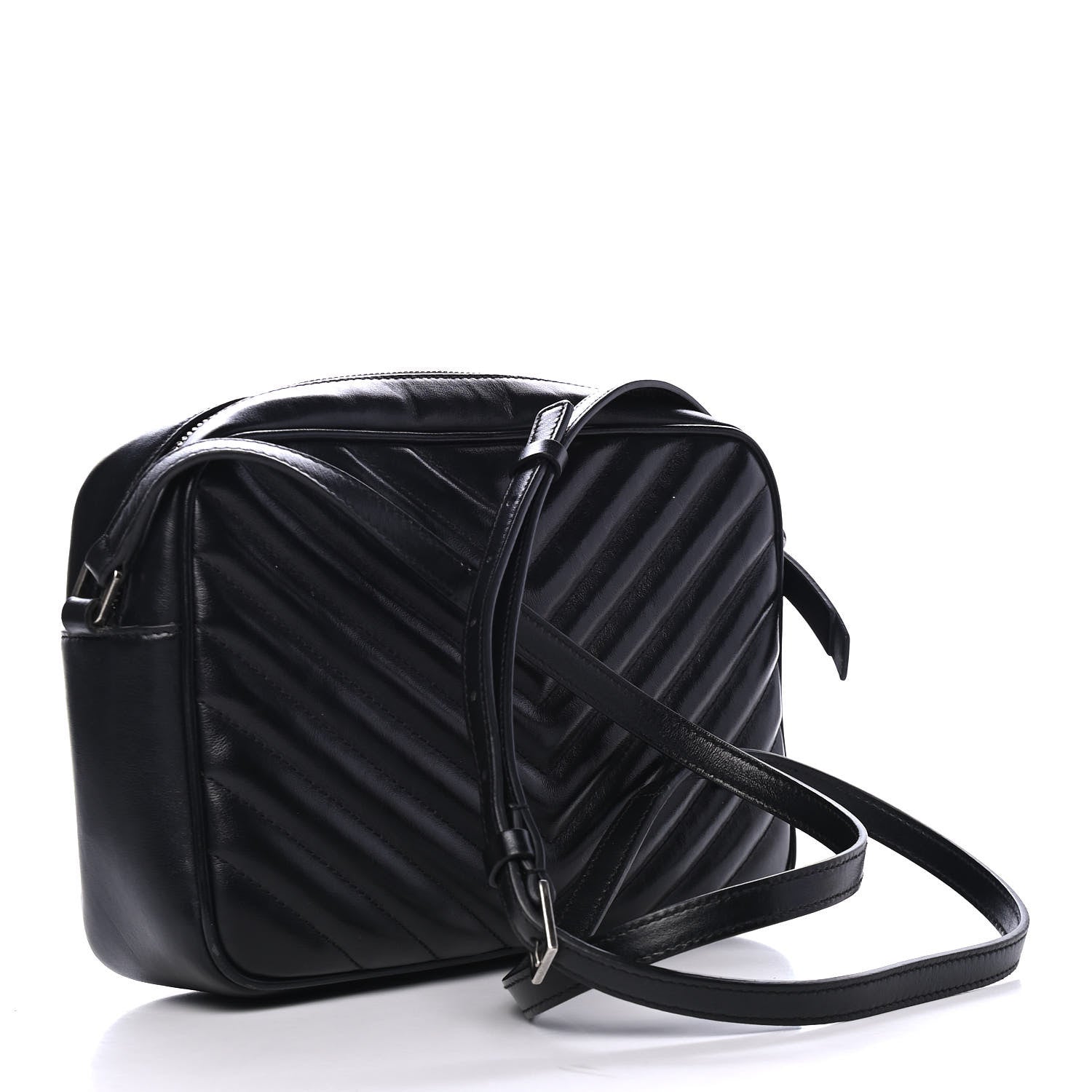 Saint Laurent Calfskin Matelasse Monogram Lou Camera Bag Black 2 of 4