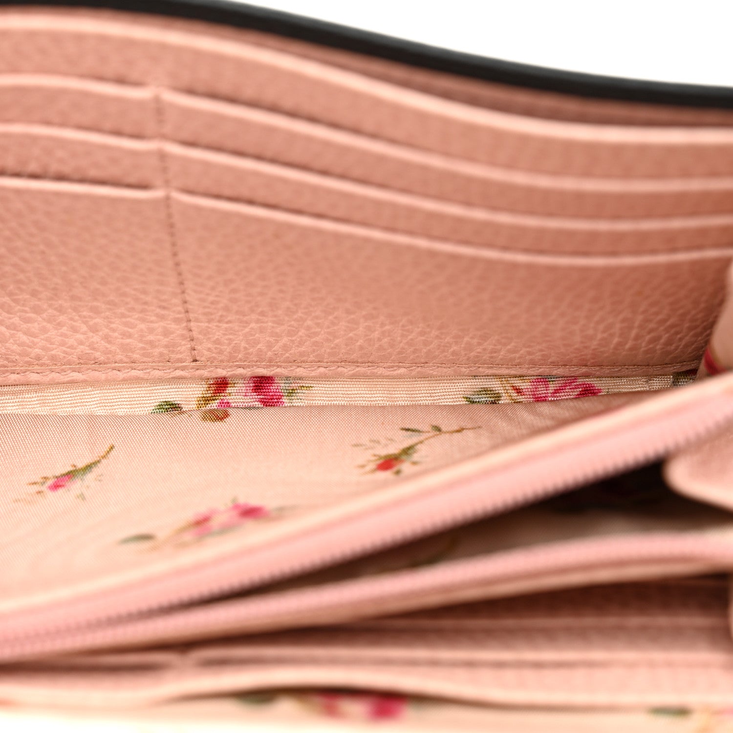 Gucci Calfskin Garden Continental Wallet Black 6 of 9