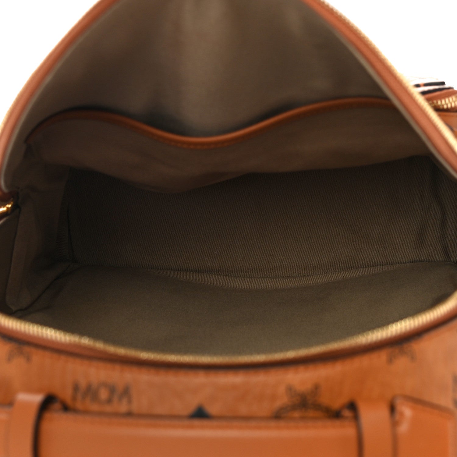 MCM Visetos Mens Medium Stark Backpack Cognac 5 of 11